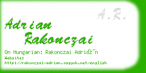 adrian rakonczai business card